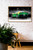 2019 Corvette Smoking, EFX, EFX Gallery, art, photography, giclée, prints, picture frames, 2019 Corvette Smoking 36" landscape frame (green) on white brick wall