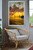Lake Constance Sunset, EFX, EFX Gallery, art, photography, giclée, prints, picture frames, Lake Constance Sunset 45" frame in bedroom
