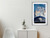 Lisa Luminaire and Jürgen from Germany, Oldsmobile, Your Clear For Take-Off, EFX, EFX Gallery, art, photography, giclée, prints, picture frames, Oldsmobile, Your Clear For Take-Off 45" frame on a white wall with a chair and plant