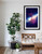 Galaxy, EFX, EFX Gallery, art, photography, giclée, prints, picture frames, Galaxy 45" frame in living area with a couch and plant