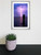 Lightning Sea, EFX, EFX Gallery, art, photography, giclée, prints, picture frames, Lightning Sea 45" portrait frame on white wall with a plant