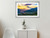 Kanenori, Sunrise Over Mount Fuji, EFX, EFX Gallery, art, photography, giclée, prints, picture frames, "Sunrise Over Mount Fuji" 45" frame on white wall with plant