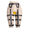 Garter Belt with 3 Leg Garters - PVC Vegan Leather