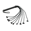 Flogger - Leather 24" Braided Tails Cat o' Nine Tails with Petal Ends (2 color option)