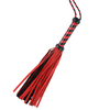 18" Red and Black real Leather Flogger