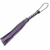 Purple 18" Genuine leather flogger  whip