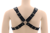 Chest Harness - Halford Style Studded X-Cross PVC Vegan Leather