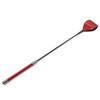 Crop - 21" PU Dark Red Leather wide Tip Riding Crop