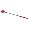 Crop - 21" PU Dark Red Leather wide Tip Riding Crop