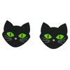 Nipple Covers Black Cat w Glow in Dark Eyes 5 Pack