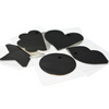 Nipple Covers Pasties Black Satin Assort Shapes 5 pairs Pack