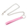 Leash chain w PVC Blk w Pink -Bondage