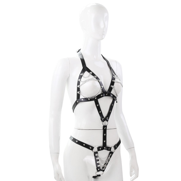 PVC & Chain Teddy - PVC Vegan Leather Body Harness