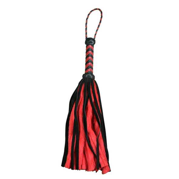 Whip - Faux Fur and Suede Leather 30 Fall 18" Mini Flogger (2 color option)