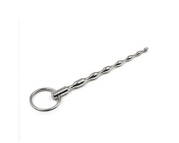 Large size stainless steel wavy beaded sound for urethral play