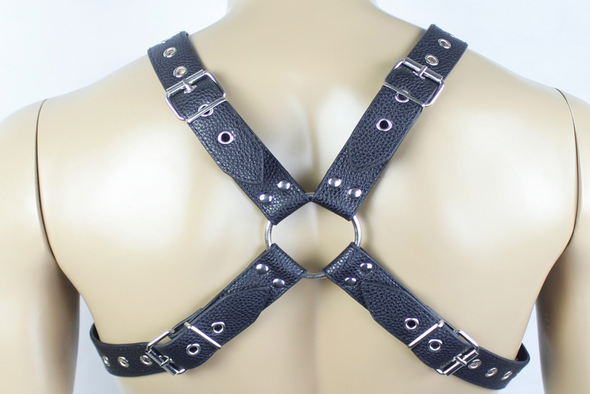 Chest Harness - X-Cross PVC Vegan Leather