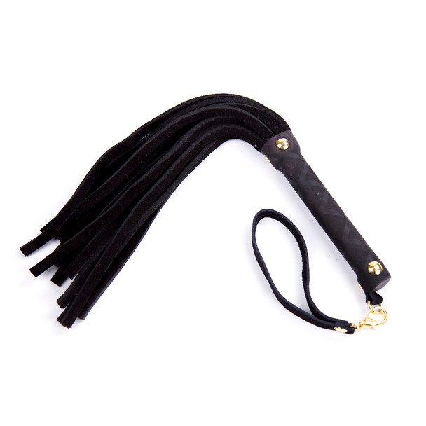 Mini Leather Flogger Blk Floggers and Whips
