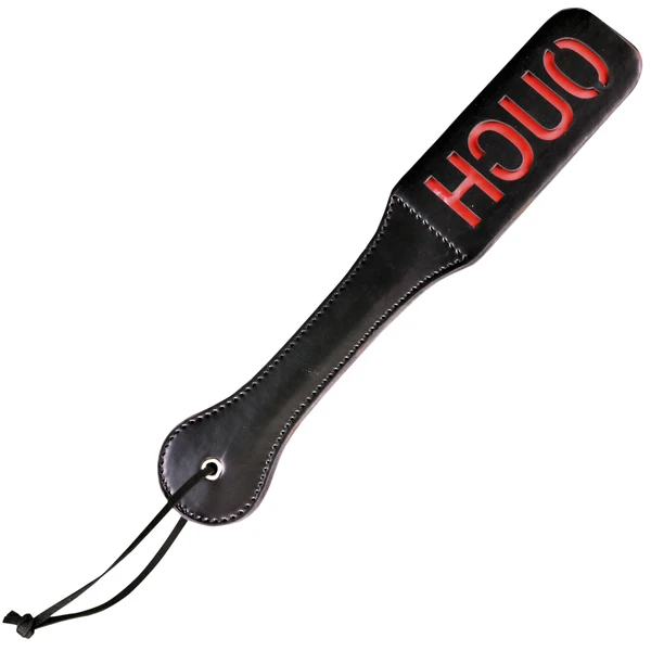 Ouch impression paddle - let your lover know exactly what you think of them and leave a lasting impression - Perfect for Impact Play, BDSM - bring some kinky fun into your playtime