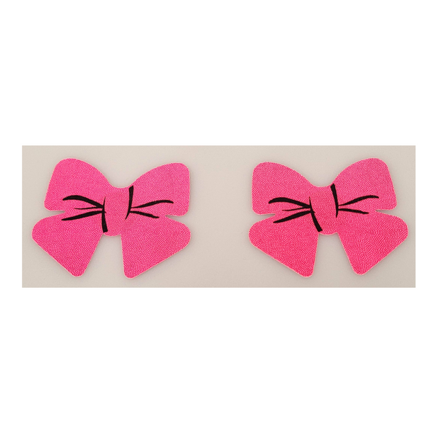 Pink Shiny Bows Pasties 5pk