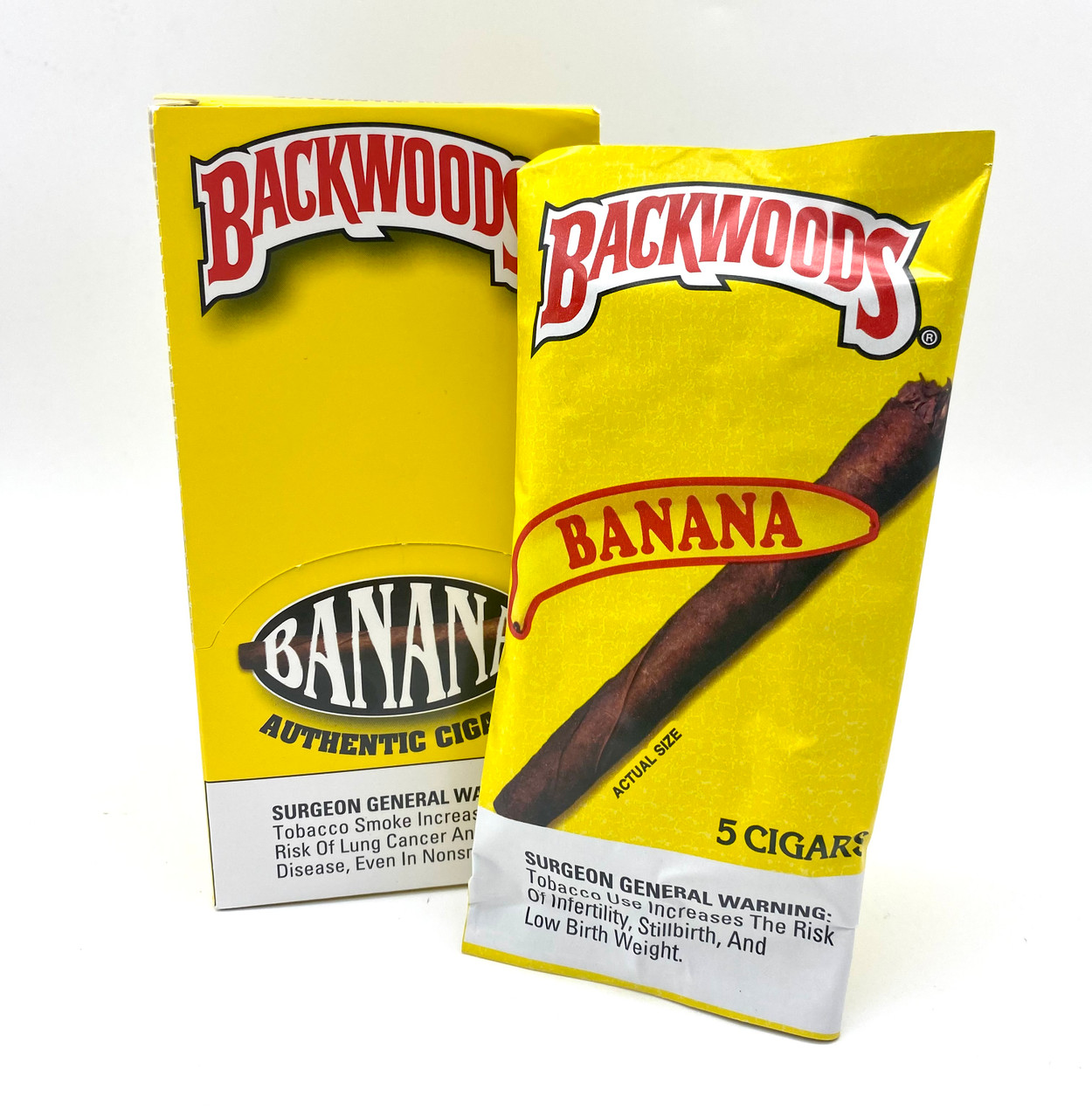 Box of 8 Backwoods Banana Blunts Cigarillo (5 pack)