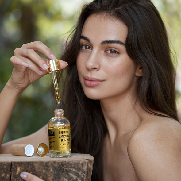 Premium Antioxidant Serum With 24k Gold Leaf