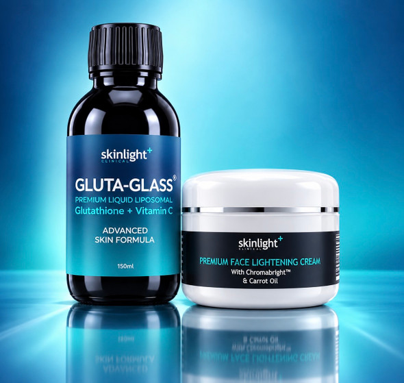 Gluta Glass + Face Cream Skin Lightening Bundle
