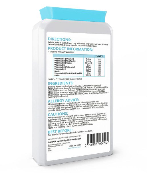 Hairaze Hair Growth Supplement With PABA & Vitamin B Complex