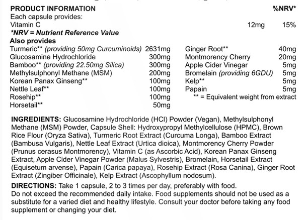 MSM  Skin Lightening Supplement 60 Capsules