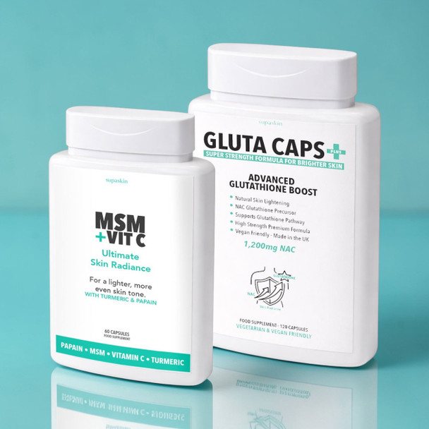 Glutathione Plus MSM Skin Lightening Supplement  Duo Pack