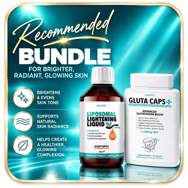 Liposomal Vitamin C  + Gluta Caps for Skin Brightening & Even Tone