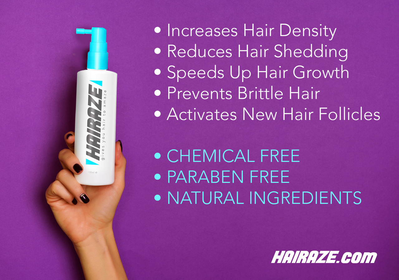 Hairaze Revolutionary Natural Hair & Scalp Treatment For Thinning Hair