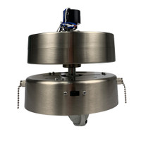 Triplicity (ODB30TBN-LP-C-N) - Fan Motor with Switch Housing in Brushed Nickel with Adaptor
