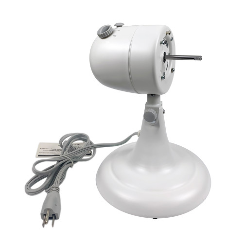 12" Table Fan  Matte White (92602-M)Motor with Base