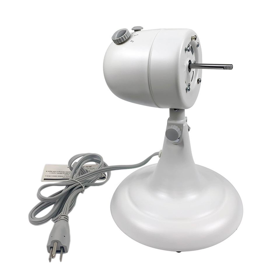 12" Table Fan  Matte White (92602-M)Motor with Base