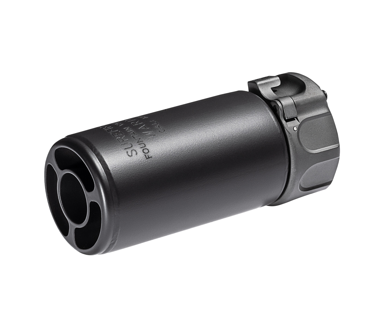 実物　Surefire WARDEN Muzzle Black　サプレッサー SureFire Warden-Bk: Blast Regulator, Multi Caliber, Blk - Mile