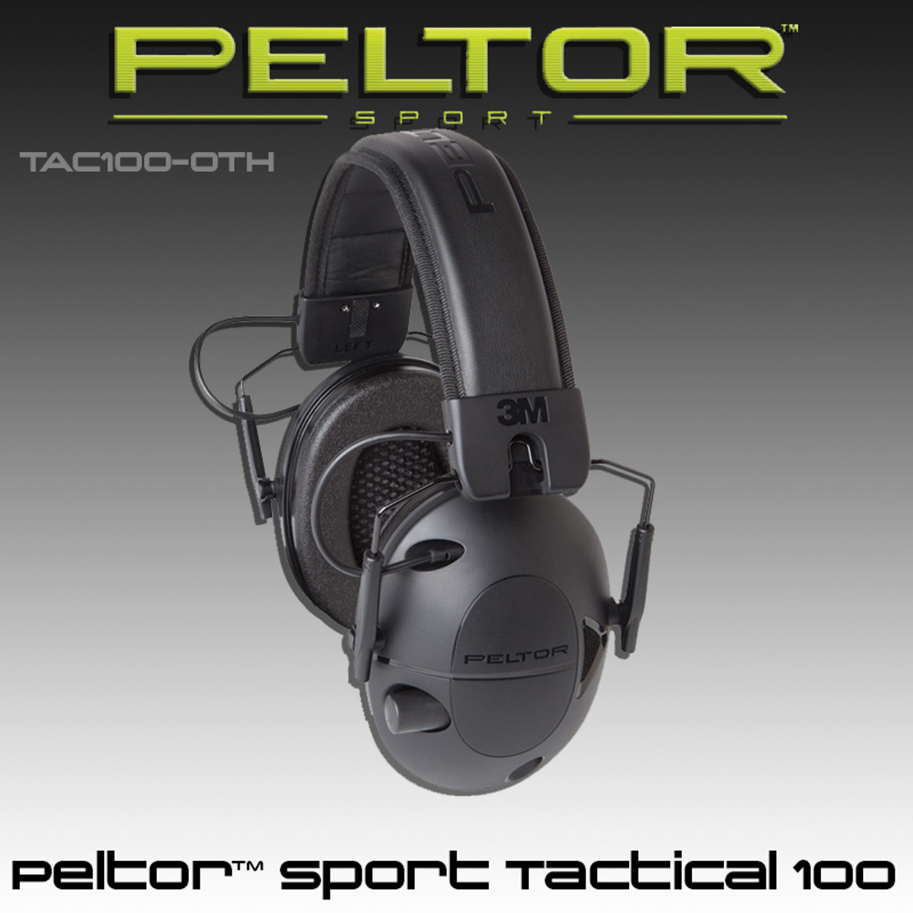 Peltor TAC100-0TH: Sport Tactical 100 Electronic Hearing Protector Mile  High Shooting Accessories