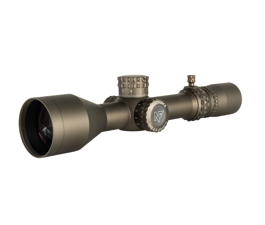 Nightforce NX8 2.5-20x50 F1 Riflescope - MIL-XT - Dark Earth