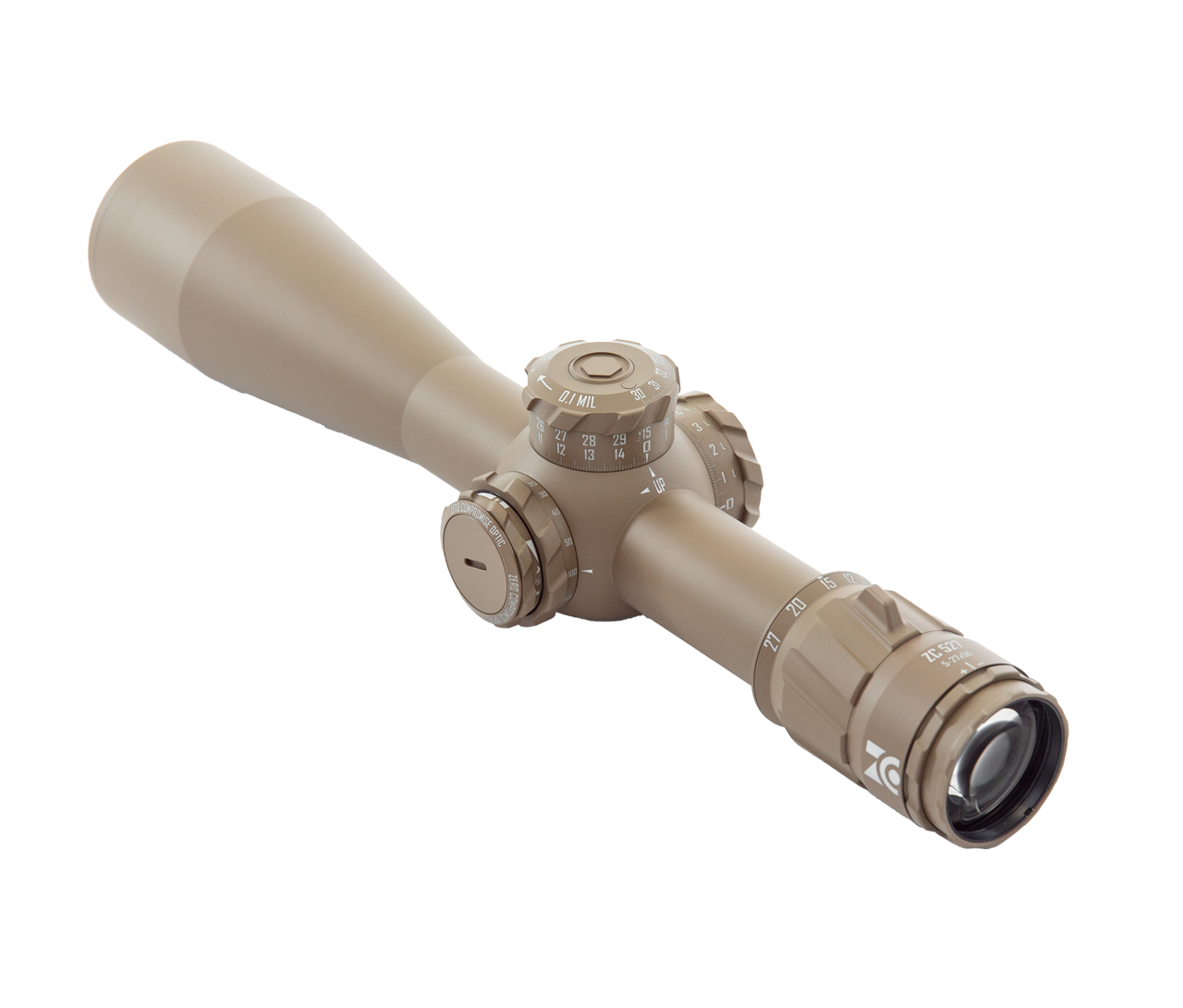 ZC527 - Zero Compromise Optic 5-27x56 FFP, 10Mil, Tremor3 FDE