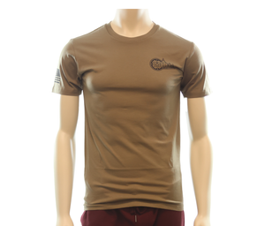 MHSA | Logo Tee, Safari - Front | Mile High Shooting Accessories