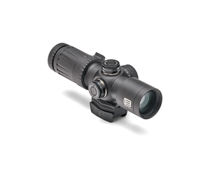 EOTech | Vudu 3-9x32 SFP, HC1 (MOA), Integrated Mount - Objective Front Right Angle, Turret Caps Off | Mile High Shooting Accessories