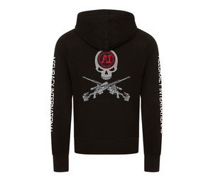 Accuracy International | AI Skull Hoodie, Black - Back | Mile High Shooting Accessories