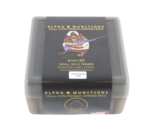 Alpha Munitions | 6mm BR, Small Rifle Primer, 100/Box | Mile High Shooting Accessories