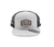 MHSA | Mile High Shooting Trucker Hat, Leather Patch, Heather Grey/Black - Angled | Mile High Shooting Accessories
