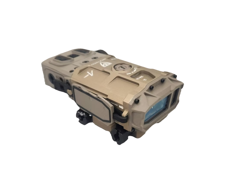Maztech | X4-LRF 2K, Red/IR Lasers, Gen 2 - FDE - Front Angle | Mile High Shooting Accessories