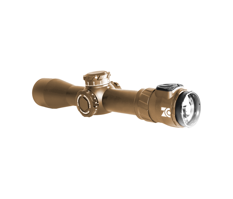 Zero Compromise Optic | ZC420H Hunter 4-20x50, FFP, MOAH - FDE - Right Angle | Mile High Shooting Accessories