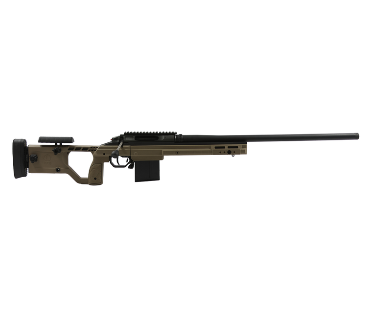 KRG | SOTIC, X-Ray Chassis, 6.5 Creedmoor, 1-8 Twist, 24" Tan - Right Side | Mile High Shooting Accessories