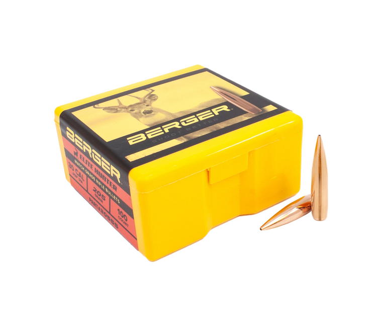 Berger 30555: 30 Cal 205gr Elite Hunter Rifle Bullet 100/Box