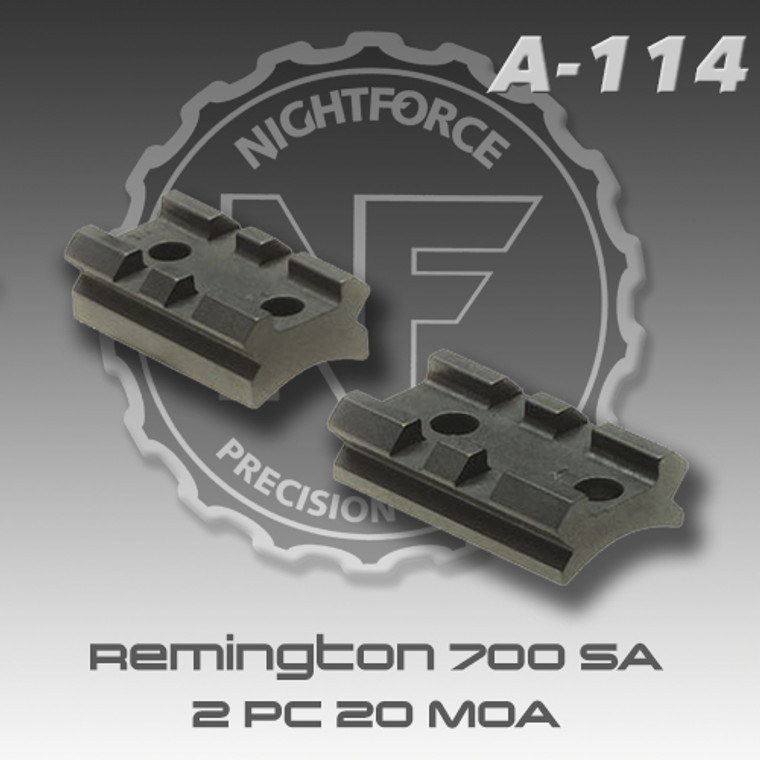 Nightforce A114: Rem 700 Short Action 2 PC 20 MOA