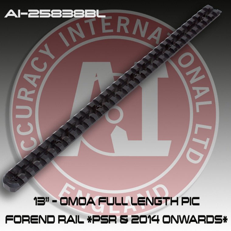 Accuracy International 25838BL: Full Length Picatinny Forend Rail 13" 0 MOA Black