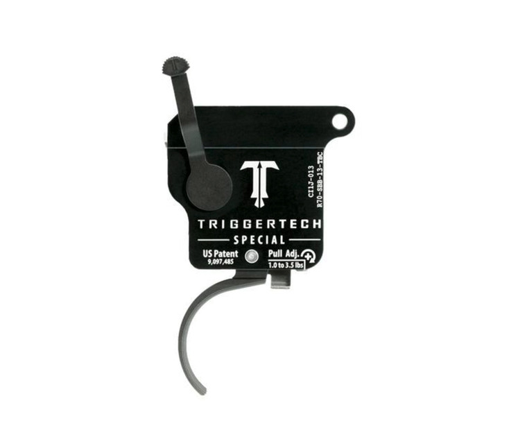 TriggerTech REM 700 Special Trigger - Bolt Release, PVD Black Curved/Right